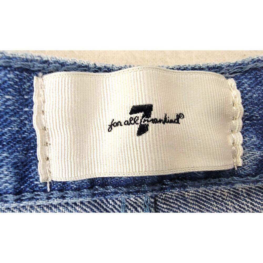 7 For All Mankind Easy Straight Maribl Distressed Jeans Size 27 - Picture 7 of 11